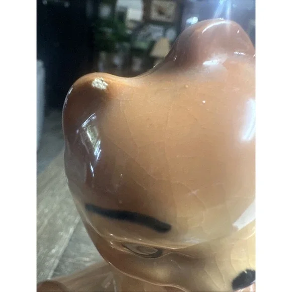 Vintage MCM Brush McCoy Squirrel & Nut On A Log Cookie Jar Mid Century - Picture 8 of 12